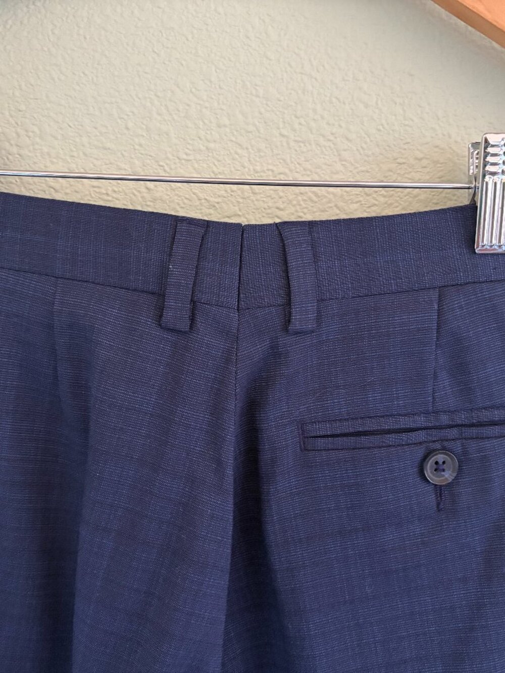 Marc NY - Andrew Marc Boys Skinny Navy Plaid Suit Size 14 - Picture 6 of 16